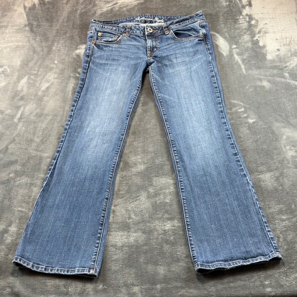 American Eagle Favorite Boyfriend Jeans Womens 8 Medium Wash Low Rise